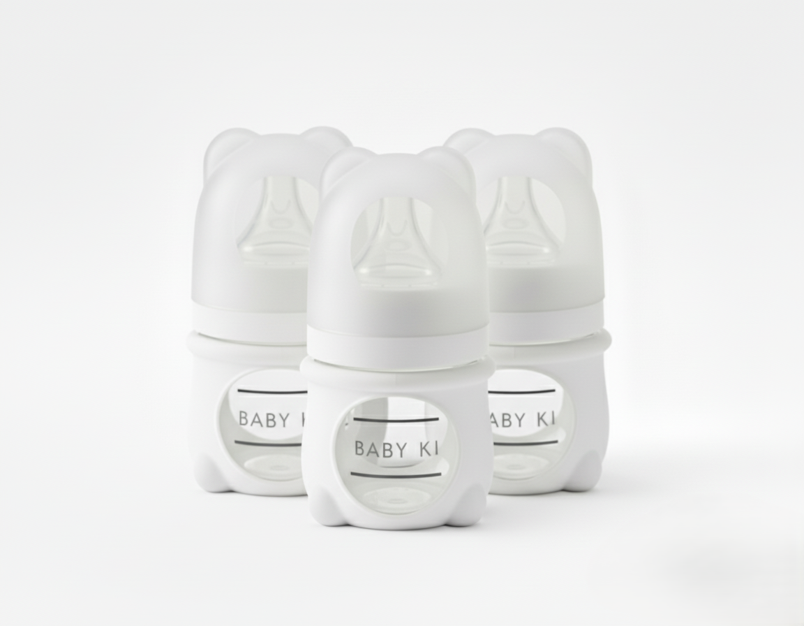 Baby Ki 3-Pack 6oz Glass Bottle
